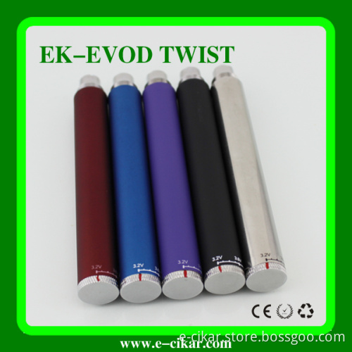 Adjustable Voltage Evod Twist Electronic Cigarette Battery Twist